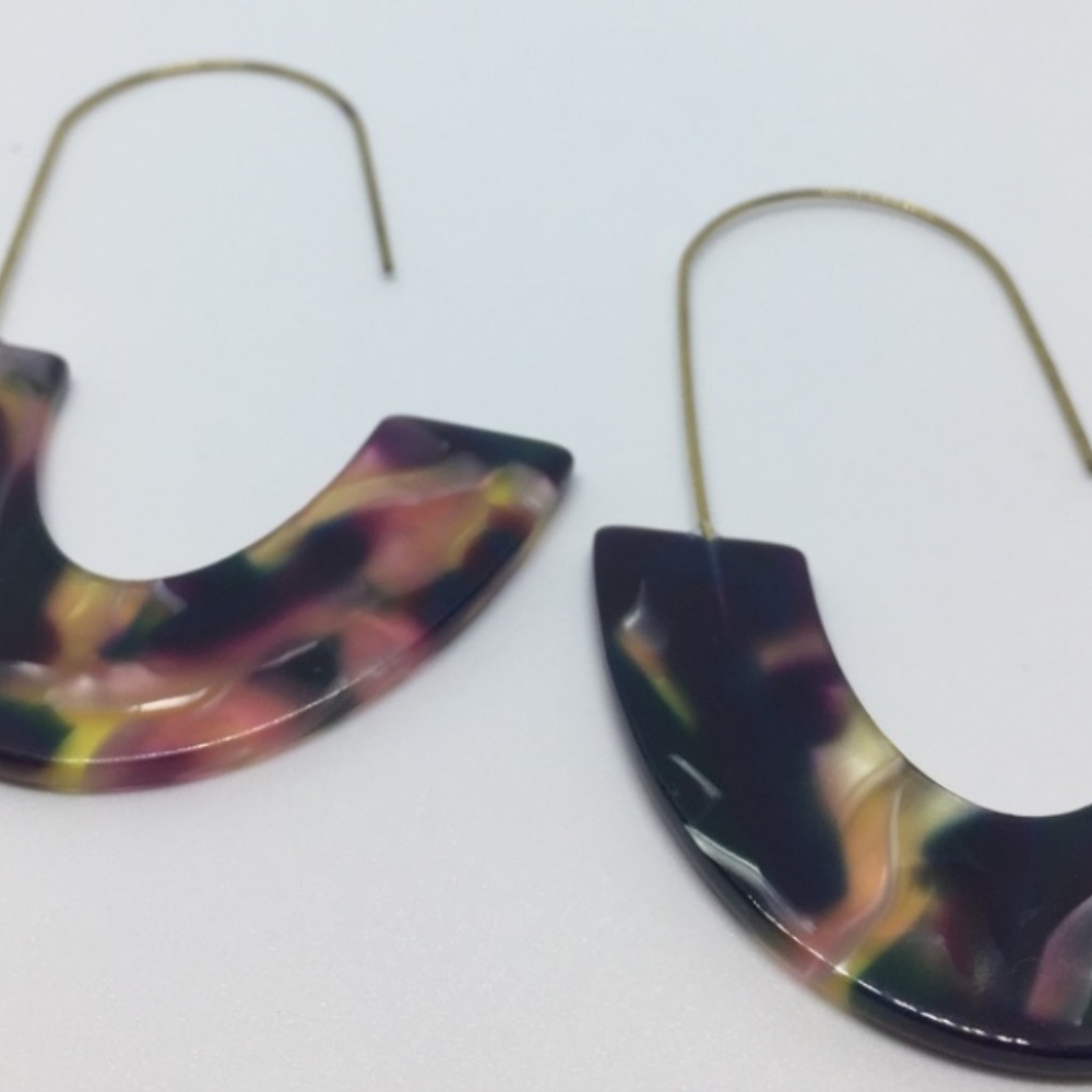 Bauble Bar Faidra Resin Drop Earrings NEW - Picture 4 of 4
